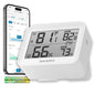 Temperature Hygrometer Monitor, Hygrometer Thermometer, Remote APP Control Greenhouse Accessories Room Temperature Monitor, Room Thermometer for Baby Nursery, 1 Years Data Storage Export, LCD