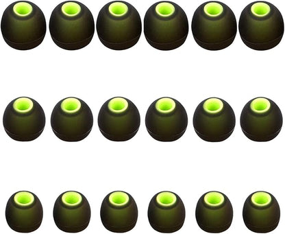 Silicone Replacement Earbud Tips Earbud Covers Fit for in-Ear Headphones (Inner Hole 3.8mm -5.1mm) Earbud Replacement Tips Earbud Rubber Tips 9 Pairs S/M/L