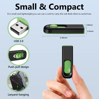 Maspen 64GB USB Flash Drive 2 Pack 64 GB USB Thumb Drive Memory Stick Jump Drives Pendrive for Storage (2 Colors, 64G)