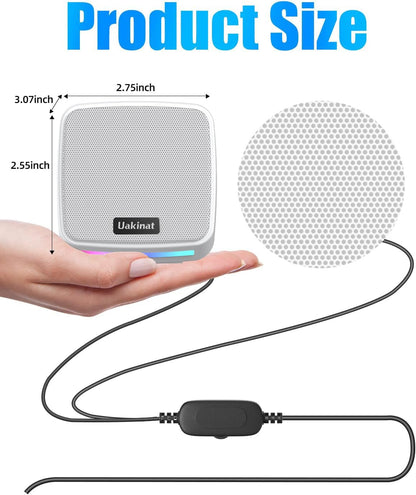 Uakinat Computer Speakers for Desktop PC, USB Powered 3.5mm Aux Speaker for PC, Laptop, Tablet, Phone, Plug and Play with Volume Control, White