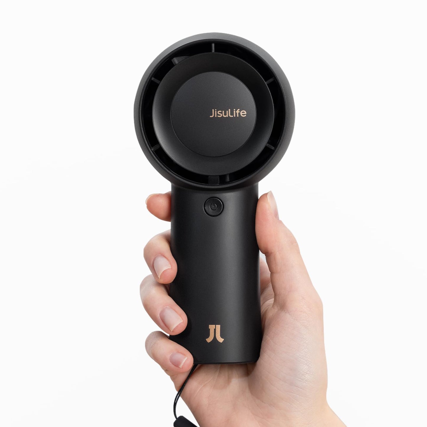 JISULIFE Portable Handheld Turbo Fan Rechargeable 6000mAh 5-Speed (Black)