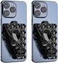 ZYCCER Double Sided Silicone Suction Phone Holder Mount,Compatible with iPhone and Android Cases Hands-Free Mirror Shower Phone Mount Strong Grip Holder (Black, Double Sided 2PCS)