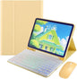 Rainbow Backlit Keyboard Case for iPad 9th / 8th / 7th Generation 10.2"/iPad Pro 10.5"/iPad Air 3rd Gen with Mouse and Backlight Detachable Bluetooth Keyboard Cover,Yellow
