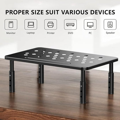 Monitor Stand,Computer Monitor Stand for Desk,Adjustable Laptop Riser,Monitor Riser with Airflow Vents,Monitor Riser,Desk Organizer for Computer,Laptop, Printer,Pc