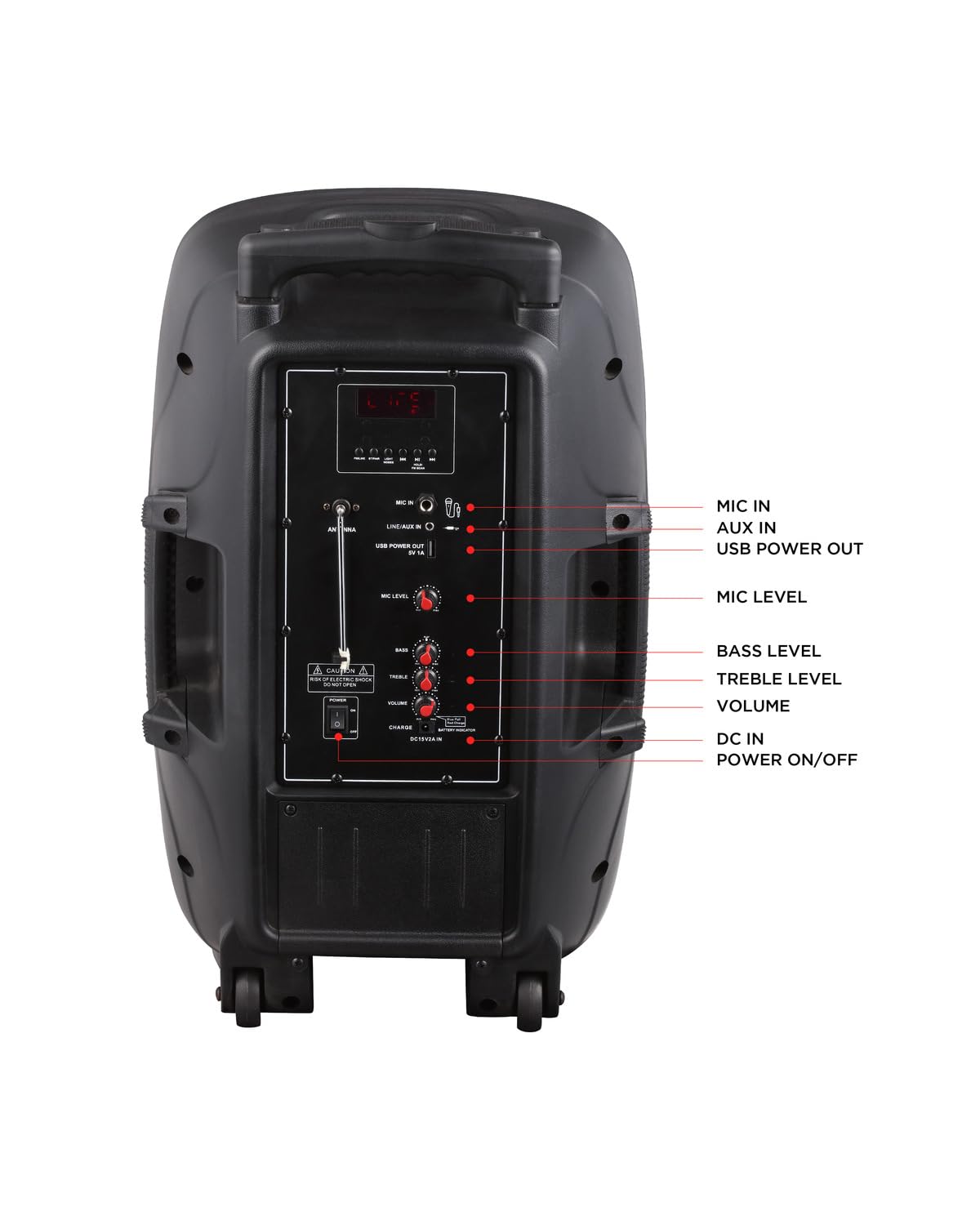 Altec Lansing SoundRover 75 Wireless Speaker 75W Bluetooth Speaker with a Long Lasting 10 Hour Battery, 50 Foot Range, Multi LED Party Modes, True Wireless Pairing, Bonus Microphone