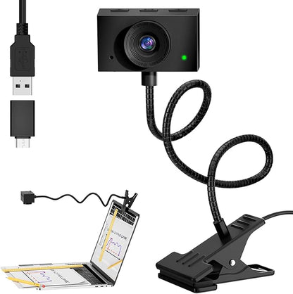 Eye Contact Web Camera for Desktop Computer – 1080P USB Camera with Microphone & Stand, Center Cam for Laptop or Desktop, Manual Focus, Plug & Play for macOS & Windows（Black）