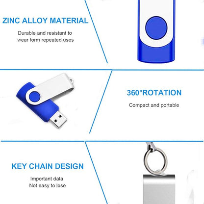 EASTBULL 4GB USB Bulk Flash Drives 100 Pack USB 2.0 Flash Drives Bulk USB Drives Bulk Thumb Drive Pack Memory Stick (Blue 100Pack)