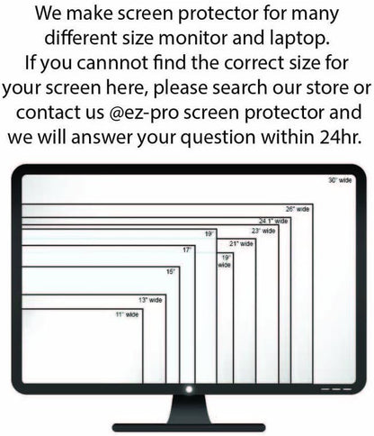 Privacy Screen Filter for 24 Inches Desktop Computer Widescreen Monitor with Aspect Ratio 16:09. Anti Glare and Anti Blue Light, 20.9 inch width x 11.8 inch height