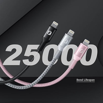 iPhone Charger Cable 10ft, 3Pack MFi Certified Extra Long Lightning Cable 10 Foot Fast Charging Cord Durable Nylon Braided USB Cable for iPhone 14 13 12 11 Pro Max XS XR X 8 7 6s 5 Plus/iPad/AirPods