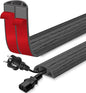 Floor Cord Cover for Wires on Floor Self Adhesive Cord Hider Floor Cable Management Wire Covers for Cords Protector Prevent Cable Trips Cord Cavity W 0.59" x H 0.31", Deep Gray Wood, 20Ft