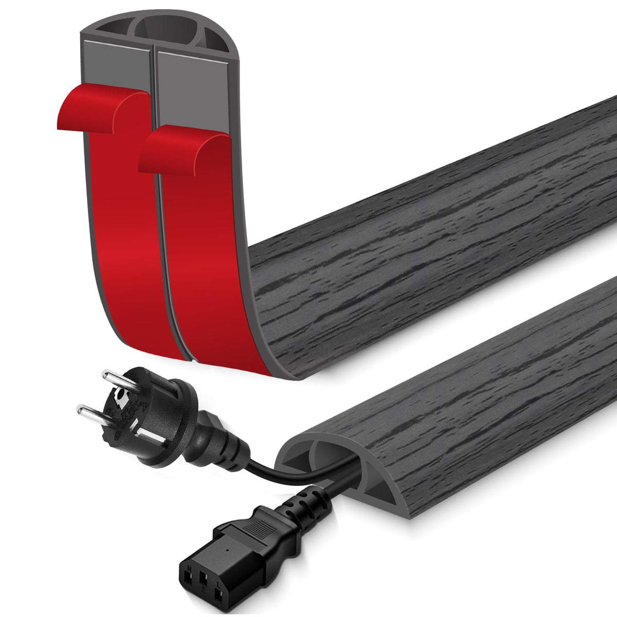 EYAYEN Floor Cord Cover for Wires on Floor Self Adhesive Cord Hider