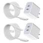 iPhone Charger Fast Charging 10 ft,[Apple MFi Certified]2Packs PD USB C Wall Charger Block 2in1 Adapter Apple Fast Charger 10FT USB C Lightning Cable for iPhone 14 Pro Max/14 Pro/14/13/12/11 Pro Max/X