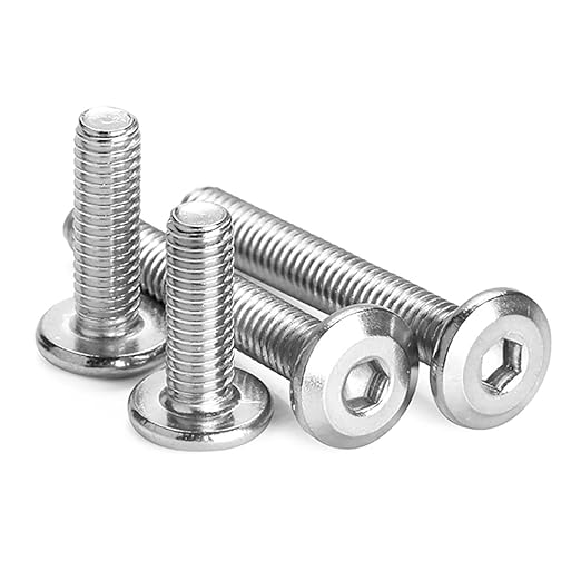 1/4-20 x 2-1/2" (10 Pack) Flat Head Hex Socket Cap Screws Bolts, 304 Stainless Steel 18-8, Hex Drive, Bright Finish, Fully Machine Thread