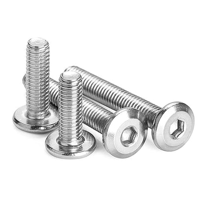 1/4-20 x 2-1/2" (10 Pack) Flat Head Hex Socket Cap Screws Bolts, 304 Stainless Steel 18-8, Hex Drive, Bright Finish, Fully Machine Thread