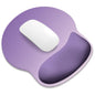 ITNRSIIET Ergonomic Mouse Pad with Wider Memory Foam Wrist Rest +17% - Curved Cushion Reduces Pressure 20%, Pain Relief, Non-Slip, Smooth, Cute Colors, 9.85 x 9 in, White