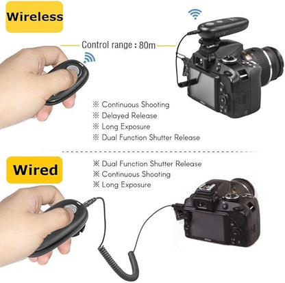PHOLSY Wireless Shutter Release Camera Remote Compatible with Nikon Z5 Z8 Z9 Z7ii Z6 Z6ii D750 D780 D7500 D7200 D5600 D5500 P7700 P7800 P950 D90 D4 D5 D6 D800 D850 D810 D700 D300 D200 COOLPIX Series