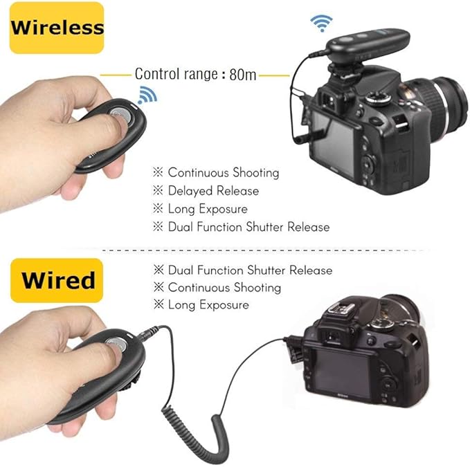 PHOLSY Wireless Shutter Release Camera Remote Control for Fujifilm GFX50S, XPro2, X-H1, X-T2, X-T1, X-T10, X-T20, X-T100, X-E2S, X-E2, X-M1, X-A3, X-A2, X-A1, X-A10, X100F, X100T, X70, X30, XQ2, XQ1
