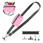 YFWE Clip and Go Strap for Phone with Wallet Crossbody, Adjustable Phone Lanyard with Detachable RFID Wristlet Wallet, Phone Strap with Phone Tabs for All Phones, Black Checkered (M)
