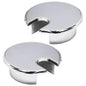 Desk Grommet 1-3/8" (35 mm), Desk Cord Hole Cover, Cable Grommet Metal Zinc Alloy Materilal, Desk Hole Grommet for Office and Home Table Cable, Detachable Cable Cord Organizer (Bright Silver 2 Pcs)