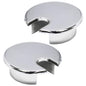 Desk Grommet 1-3/8" (35 mm), 2 Pcs Brushed Silver Desk Cord Hole Cover
