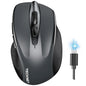 TECKNET Wireless Mouse, BT 5.0/2.4G, Rechargeable 6-DPI Silent, Blue