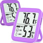 Antonki 2 Pack Room Thermometer for Home, Indoor Hygrometer Humidity Meter Gauge, Digital Temperature and Humidity Sensor Monitor for House, Terrarium, Incubator, Greenhouse - Battery Included