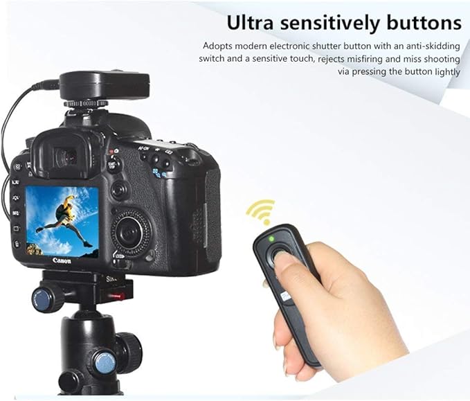 Pixel Camera Wireless Remote Shutter Release RW-DC0 for Nikon Z8 Z9 D3 D4 D5 D6 D800 D850 D800E D810A D810 D700 D500 D300 D300s D200 F100 F90 F90X F6 F5 N90s D1X D2H with Nikon MC-30A MC-36A