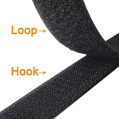 18 inch Extend Cable Strap and Adjustable Securing Strap with Buckle - 12 PCS Reusable Hook and Loop Fastening Nylon Cable Tie Wrap