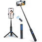 ATUMTEK Selfie Stick Tripod, 3-in-1 Extendable Aluminum Phone Tripod with Detachable Bluetooth Remote, Compatible with iPhone 17/16/15/14/13/12/11/11 Pro/XS Max/XR and Samsung Smartphones, White