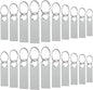 20 Pack 8GB USB Flash Drive with Keychains, Wooolken Sleek Metal USB 2.0 Thumb Drives Memory Stick for PC Laptop Computer(Sliver)