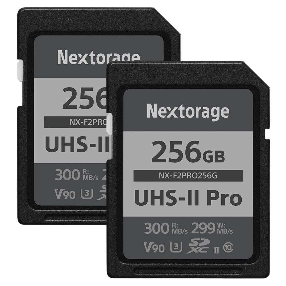 Nextorage Japan SD Card UHS-II 128GB 2-Pack Memory Card Canon Nikon Sony
