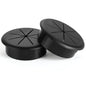 HYCC 2 Pack 2-3/8 Inch Flexible Desk Grommet,Organize Wires and Cables on Office Equipment, Computer Components, Entertainment Systems Effectively - Color: Black