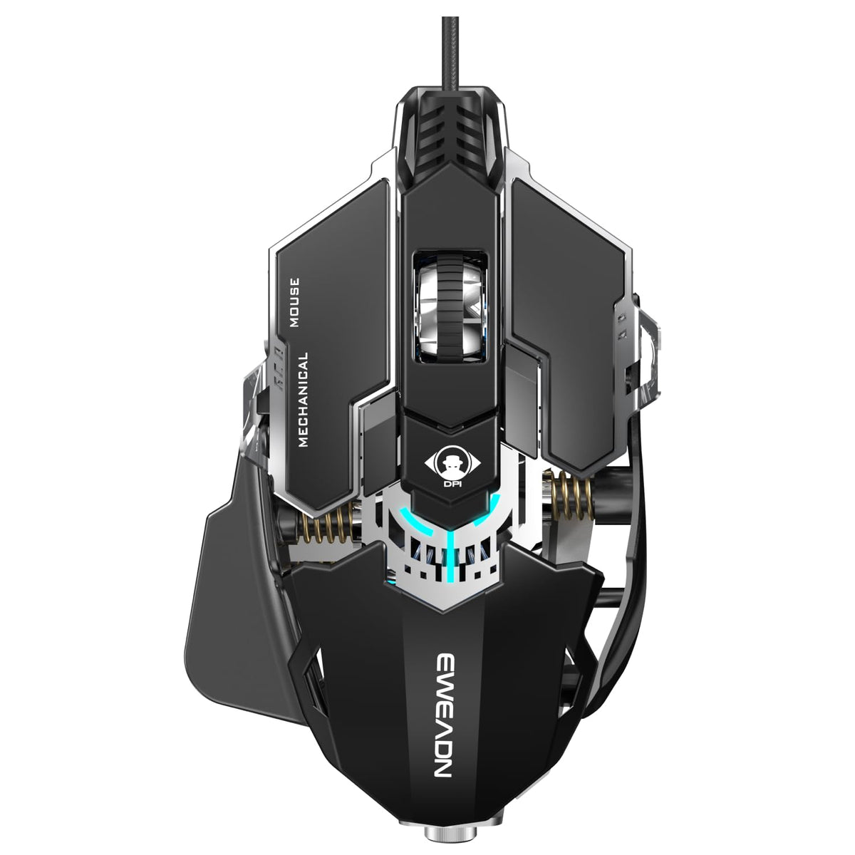 Wired Gaming Mouse with Programmable Buttons, 12800 DPI, RGB Backlit