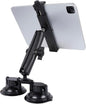 iPad Pro 12.9 Inch Tablet Mount with Dual Suction Cup Base for Truck Car Windshield, Aluminum Arm Heavy Duty Tablet Suction Holder for Window, Compatible with 6.5-12.9" Tablets