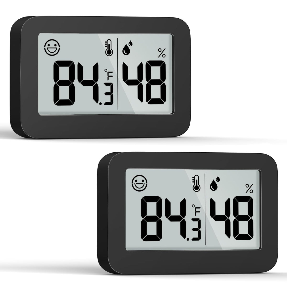DOOMAY Mini Hygrometer Indoor Thermometer Digital Humidity Monitor 2-Pack