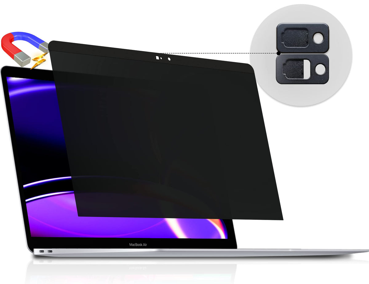Peslv Magnetic Privacy Screen for Macbook Air 13.6/13 Inch (2022-2026, M2, M3, M4, M5), Removable Matte Anti Glare Blue Light Protector Private Security Filter for 13.6inch Mac Laptop Computer