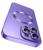 LEKEVO Magnetic for iPhone 16 Plus Case [Compatible with MagSafe][Built-in Camera Lens Protector] Slim Soft Silicone Bumper Shockproof Metallic Luster Phone Case (Purple)