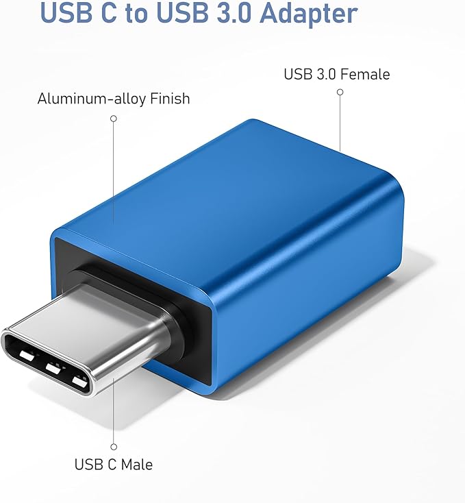 Basesailor USB C to USB Adapter 3Pack,USBC Male to USB 3.0 Female Converter