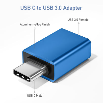 Basesailor USB C to USB Adapter 3Pack,USBC Male to USB 3.0 Female Converter