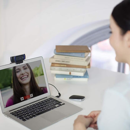 Logitech C920S HD Pro Webcam, Full HD 1080p/30fps Video Calling, Clear Stereo Audio, Light Correction, Privacy Shutter, Works with Skype, Zoom, FaceTime, Hangouts, PC/Mac/Laptop/Tablet/XBox - Black