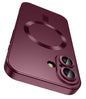 LEKEVO Magnetic for iPhone 16 Plus Case [Compatible with MagSafe][Built-in Camera Lens Protector] Slim Soft Silicone Bumper Shockproof Metallic Luster Phone Case (Purple)