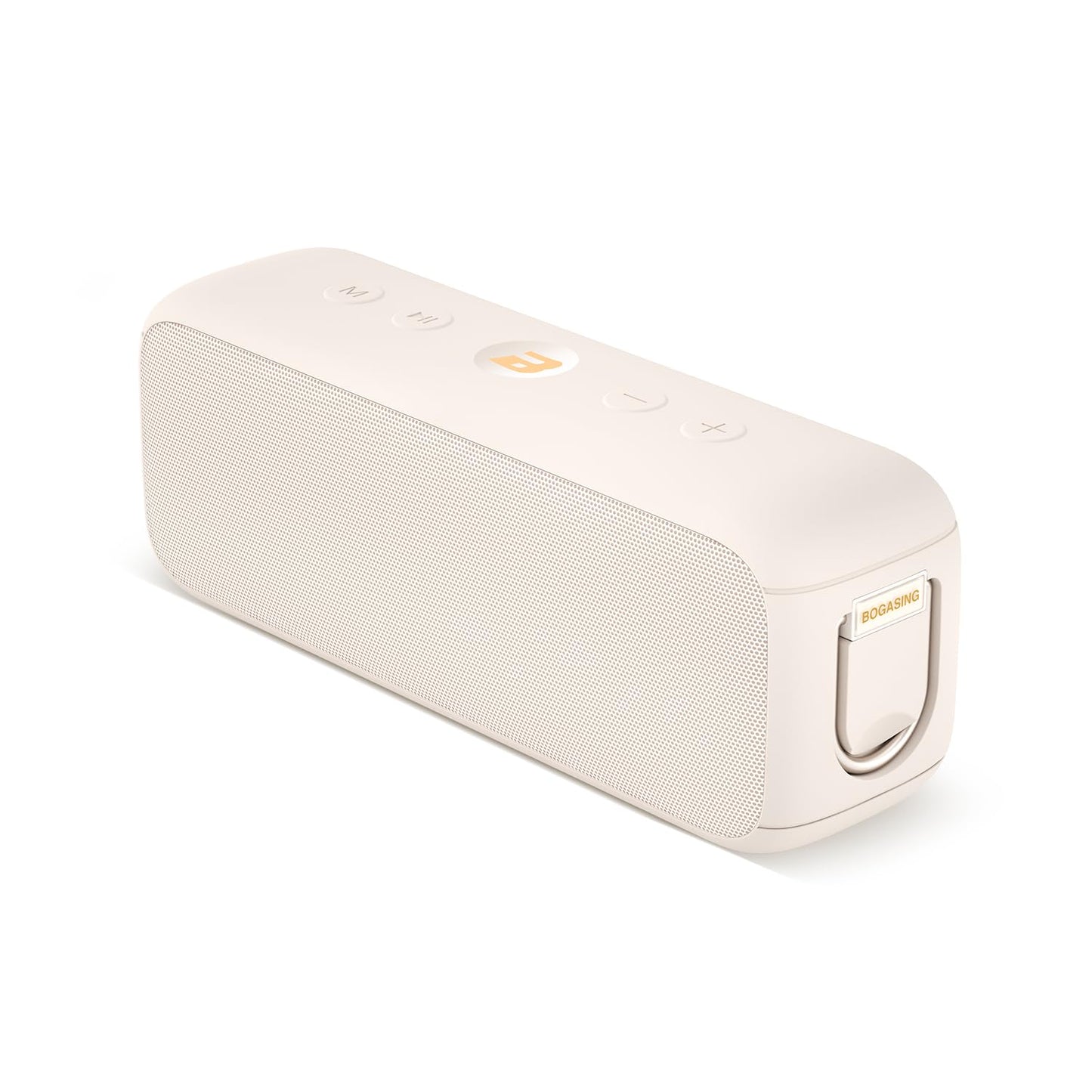 BOGASING G6 Bluetooth Speaker, Portable Wireless Speakers with 30W Punchy Sound, 35H Playtime, IPX6 Waterproof, Bluetooth 5.3, Built-in Mic, EQ, TF-Card, AUX, USB Stick for Outdoors Hiking (Beige)