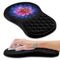 Hokafenle Ergonomic Mouse Pad Wrist Support, Wrist Rest Mousepad for Carpal Tunnel Pain Relief with Integrated Memory Foam Slope Massage Bulge (11.8x7.9 inch,Cute Floral
