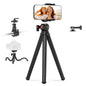 NEEWER Flexible Tripod with Remote, Mini Camera Phone Tripod Stand with Hidden Phone Holder&Action Camera Adapter Compatible with iPhone GoPro Hero13 12 11 10 DJI Insta360 Samsung for Vlogging, TP34