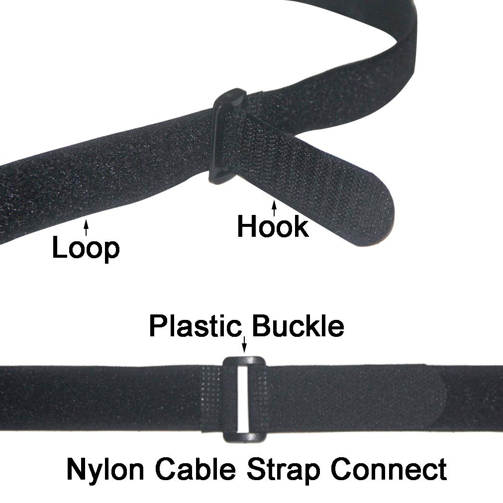 UONIKA 36 inch Cable Straps,12 pcs Reusable Fastening Hook and Loop Utility Cable Ties Down Wraps Adjustable Cinch Straps