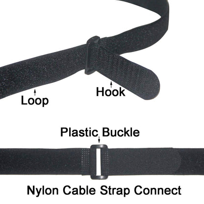 UONIKA 36 inch Cable Straps,12 pcs Reusable Fastening Hook and Loop Utility Cable Ties Down Wraps Adjustable Cinch Straps