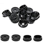 25 Pcs Cable Grommet, Snap Bushing 1-1/8" (28 mm) Mounting Diameter, Flexible Petal-Shaped Buckle Round Nylon Desk Grommet for Wires Through Countertop Cord Organizer and Protection, Black