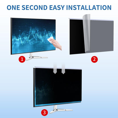 DEJIMAX 27 Inch Computer Privacy Screen for 16:9 Computer Monitor, Anti-Blue Light Monitor Privacy Screen Filter, Anti-UV Computer Shield, Hanging Type