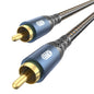 EMK RCA Subwoofer Cable 90 Degree RCA to RCA Audio Cable 24K Gold-Plated Nylon Braided Double Shielded Digital Analogue Supports Amplifiers,Home Theater,Hi-Fi Systems,Subwoofer(30ft/10m)
