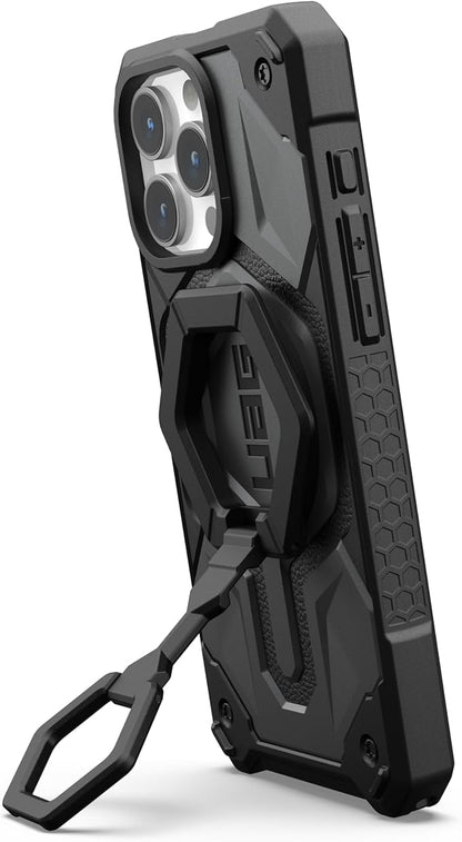 URBAN ARMOR GEAR UAG Magnetic Phone Ring Stand Compatible with MagSafe Magnet, Removable Metal Finger Ring Grip & 360 Rotation Adjustable Kickstand for iPhone 16/15, Galaxy S25, S24, Black/Black